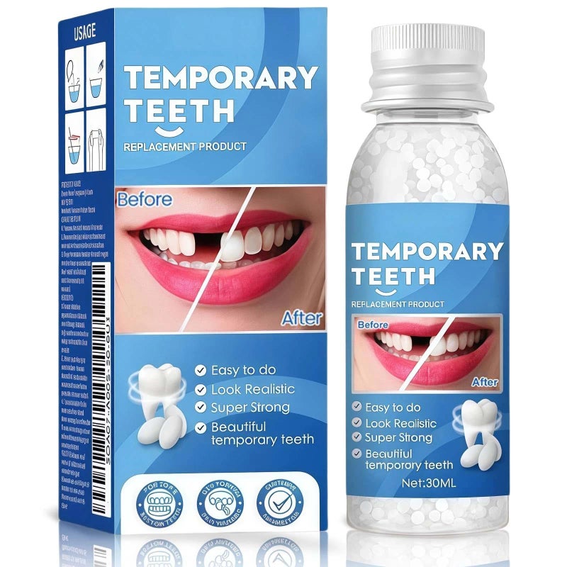 Temporary Tooth Filling Repair Kit â€“ Emergency Dental Repair for Missing, Broken, Cracked Teeth | Moldable Filling Beads for Denture & Fake Teeth | Quick Temporary Fix Solution